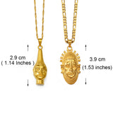 Anniyo Portrait of Queen Mother Idia of the Benin Empire Mask Pendant Necklace Women Men African Cultural Ornaments #248206