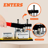 63.5x63.5mm Square Refrigerator Badge Press Machine with 1000 PCS Cardboard Magnet Parts for Fridge