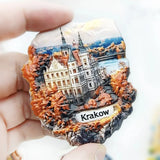 Europe Poland Krakow Warsaw 3D Fridge Magnets Tourism Souvenir Refrigerator Magnets Sticker Collection Handicraft Decoration