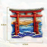 Asia Japan Resin 3D Fridge Magnets Tourism Souvenir Refrigerator Sticker Handicraft Gift Decoration