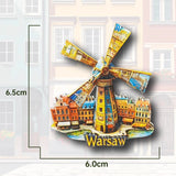 Europe Poland Krakow Warsaw 3D Fridge Magnets Tourism Souvenir Refrigerator Magnets Sticker Collection Handicraft Decoration