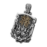Original Van Gogh sunflower sunflower men's necklace high sense pendant nautical compass retro fashion trend pendant gift.