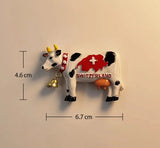Swiss Dairy Cows Hand-painted 3D Fridge Magnets Switzerland Souvenirs Refrigerator Magnetic Stickers Gift