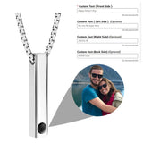 Custom Photo Necklace Projection Necklace with Picture I Love You 100 Languages Personalized Necklace Jewelry Gifts for Women