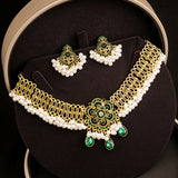 Luxury Retro Crystal Bridal Jewelry Sets for Women Ethnic Indian Gold Plated Wedding Necklace Earrings Sets Valentine's Day Gift