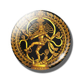 Lakshmi Gold 30 MM Fridge Magnet Shiva Amulet India Goddess of Wealth Glass Dome Magnetic Refrigerator Stickers Home Decoration