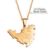 Anniyo Sint Maarten and Saint-Martin Island Map Pendant Necklaces Saint Martin SXM Jewelry @247621