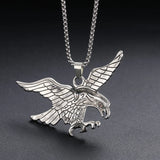1pc Zinc Alloy Eagle Necklace Punk Style Metal Animal Necklace Fashion Men Women Jewelry Amulet Statement Jewelry Party Gift