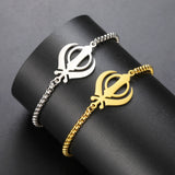 Dawapara Sikh Religious Symbol Khanda Bracelet Sikhism Sword Protection Amulet Stainless Steel Beads Bracelet Couple Gift