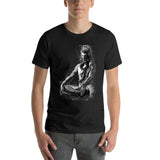 Majestic lord Shiva in Eternal meditation - Black and white T-Shirt custom shirt tops anime summer tops luxury clothes men