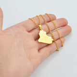 Anniyo Republic Of Iraq Map With Cities Name Pendant Necklaces Jewelry Charms Map Of Iraq Chain @324101