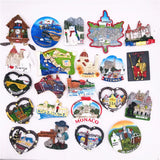 World Famous Resorts Travelling Souvenirs Fridge Magnets Germany Denmark Tourist Souvenirs Magnetic Stickers for Message Board