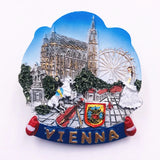 World Famous Resorts Travelling Souvenirs Fridge Magnets Germany Denmark Tourist Souvenirs Magnetic Stickers for Message Board