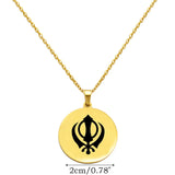 India Punjab Map Sikh Sikhism Pendant Necklaces Sikhs Jewelry Stainless Steel #D2010