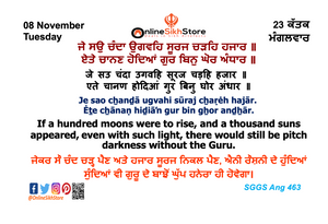 08 November - Tuesday - 23 Katak - Hukamnama