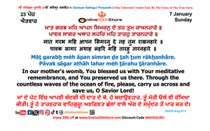 7 January - 23 Poh - Sunday - Hukamnama