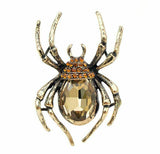 Vintage Look Gold Plated Golden Spider Brooch Suit Coat Broach Collar Pin B48OF