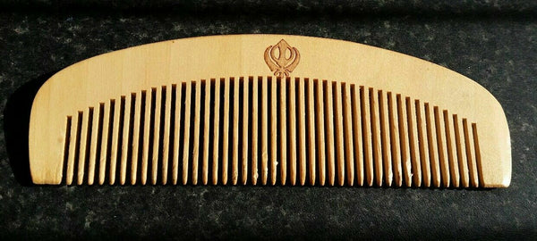 Sikh Kanga Khalsa Singh Wooden Comb Premium Quality Khanda Print Wooden Comb ZZ1