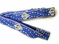 Sikh Singh Kaur Khalsa Adjustable Gatra Belt for Siri Sahib or Kirpan Blue SSS5