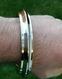 Stainless Steel Heavy Chakri Edge Sikh Singh Kaur Kara Punjabi Kada Bangle G5