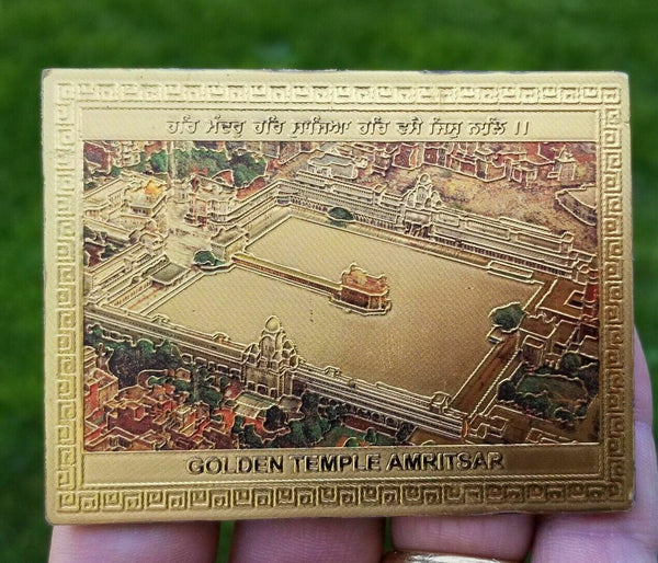 Sikh Golden Temple Portrait Fridge Magnet Singh Kaur Souvenir Collectible RR3
