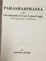 PARASHPRASNA The Baisakhi of Guru Gobind Singh book Kapur Singh ICS English B51