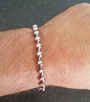 Chrome Plated Steel Meditation Praying Beads Talisman Sikh Simarna Bracelet B2