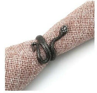 Evil Eye Protection Amulet Black Silver Plated Snake Hindu Ring Adjustable Z25