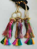 Indian Punjabi Pranda Mehndi Jagoo Mirror Bridal Patiala Paranda Hair Braid A36
