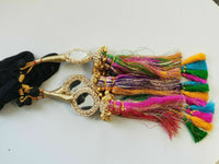 Indian Punjabi Pranda Mehndi Jagoo Mirror Bridal Patiala Paranda Hair Braid A36