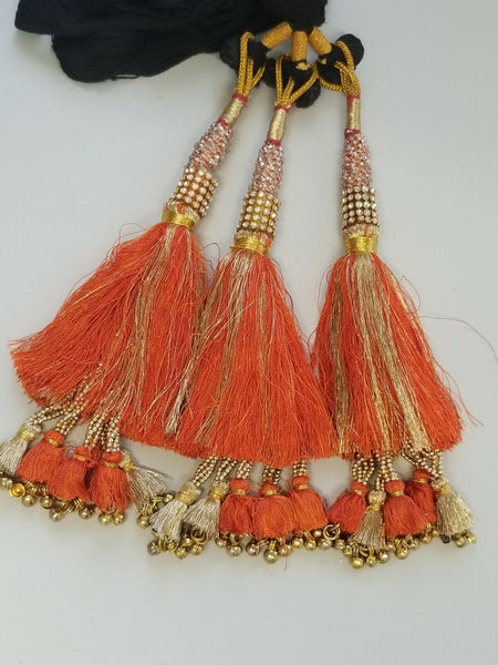 Indian Punjabi Pranda Mehndi Jagoo Charms Bridal Patiala Paranda Hair Braid A43