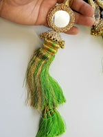 Indian Punjabi Pranda Mehndi Jagoo Mirror Bridal Patiala Paranda Hair Braid A30