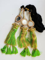 Indian Punjabi Pranda Mehndi Jagoo Mirror Bridal Patiala Paranda Hair Braid A30