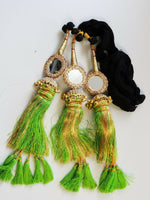 Indian Punjabi Pranda Mehndi Jagoo Mirror Bridal Patiala Paranda Hair Braid A30