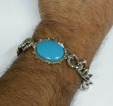 Stunning Steel SALMAN KHAN STYLE Movie Prem Ratan Dhan Payo Turquoise Bracelet G
