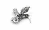 Stunning Silver plated Apple IPAD Advert Fly BIRD Celebrity Brooch Broach Pin F7