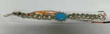 Stunning Steel SALMAN KHAN STYLE Movie Prem Ratan Dhan Payo Turquoise Bracelet G