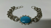 Stunning Steel SALMAN KHAN STYLE Movie Prem Ratan Dhan Payo Turquoise Bracelet G