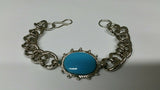 Stunning Steel SALMAN KHAN STYLE Movie Prem Ratan Dhan Payo Turquoise Bracelet G