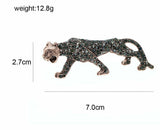 Stunning Vintage Look Rose Gold plated Retro Leopard Celebrity Brooch Broach Pin