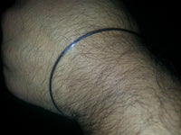 Stunning Chrome Plated Silver Tone very Thin Sikh Khalsa Kara Bracelet Bangle C7