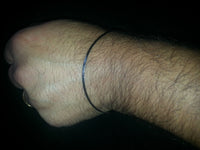 Stunning Chrome Plated Silver Tone very Thin Sikh Khalsa Kara Bracelet Bangle C7