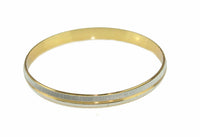 Sikh Two Tone Gold Silver Plated Design Punjabi Kada Kara Bangle Bracelet F3
