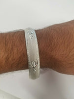 Silver Plated Laser Engraved Khandas Sikh Singh Kaur Khalsa Kara Bangle Kada U3