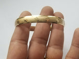 Smooth Gold plated Laser Engraved Hindu Legend OM Kara India Bangle Bracelet K5
