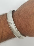 Silver Plated Laser Engraved Khandas Sikh Singh Kaur Khalsa Kara Bangle Kada U3