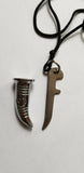 Stainless Steel Sikh Singh Kaur Sword Khanda engraved Pendant in thread Necklace