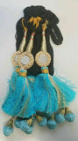 Indian Punjabi Pranda Mehndi Jagoo Mirror Bridal Patiala Paranda Hair Braid A13