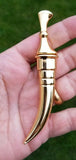 Gold Plated Sikh Steel Ceremonial Mini Siri Sahib Mirch Chilli design Singh NN7