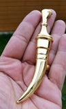 Gold Plated Sikh Steel Ceremonial Mini Siri Sahib Mirch Chilli design Singh NN7